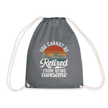 Retirement Gifts - Drawstring Bag - grey - Front