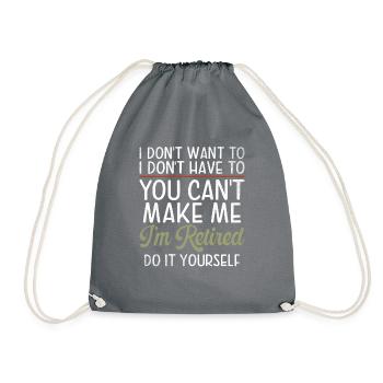 Retirement Gifts - Drawstring Bag - grey - Front