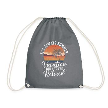 Retirement Gifts - Drawstring Bag - grey - Front