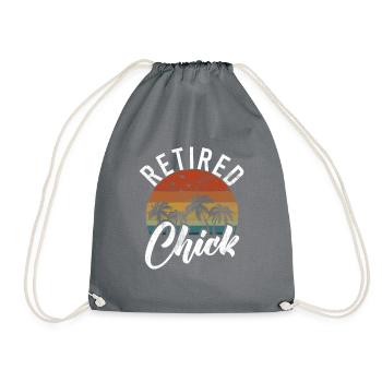 Retirement Gifts - Drawstring Bag - grey - Front