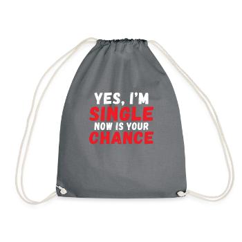 Single Gift - Drawstring Bag - grey - Front