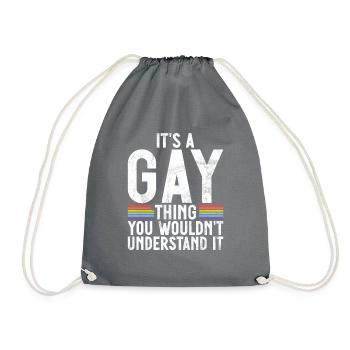 Gay Gifts - Turnbeutel - Grau - Vorne
