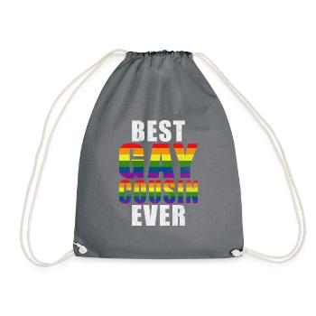 Cousin Gifts - Drawstring Bag - grey - Front