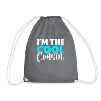Cousin Gifts - Drawstring Bag - grey - Front