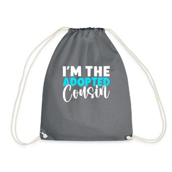 Cousin Gifts - Drawstring Bag - grey - Front