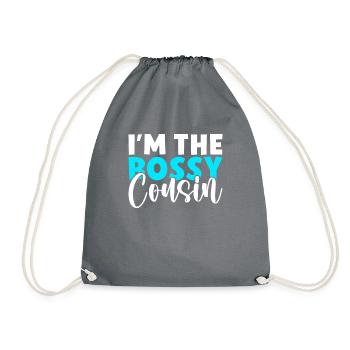 Cousin Gifts - Drawstring Bag - grey - Front