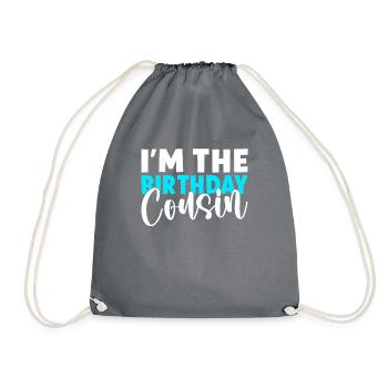 Cousin Gifts - Drawstring Bag - grey - Front