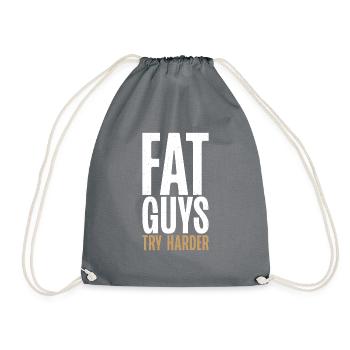 Cadeaux de graisse drôles - Sac de sport léger - gris - Devant