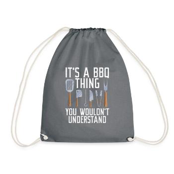 Grillades Barbecue Grillades - Sac de sport léger - gris - Devant