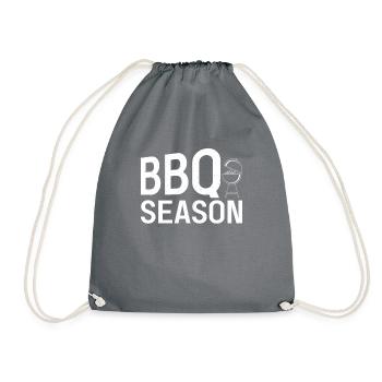 Grill Barbecue Grilling - Turnbeutel - Grau - Vorne
