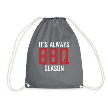 Grill Barbecue Grilling - Turnbeutel - Grau - Vorne