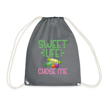 Candy Gift - Drawstring Bag - grey - Front