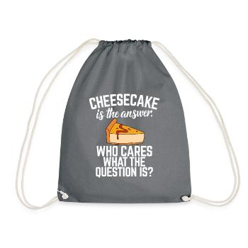 Cadeau de gâteau au fromage - Sac de sport léger - gris - Devant