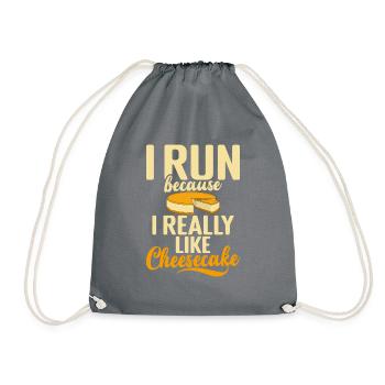 Cheesecake Gift - Drawstring Bag - grey - Front