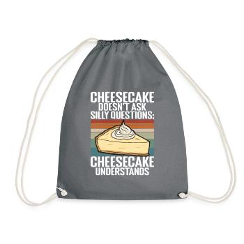 Cheesecake Gift - Drawstring Bag - grey - Front