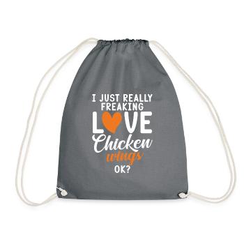 Cadeaux d’ailes de poulet - Sac de sport léger - gris - Devant