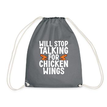 Cadeaux d’ailes de poulet - Sac de sport léger - gris - Devant