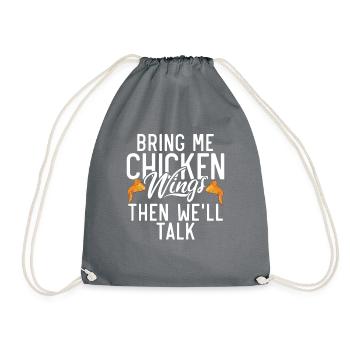 Cadeaux d’ailes de poulet - Sac de sport léger - gris - Devant