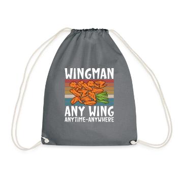 Cadeaux d’ailes de poulet - Sac de sport léger - gris - Devant