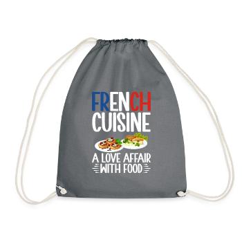 Cadeaux de cuisine française - Sac de sport léger - gris - Devant