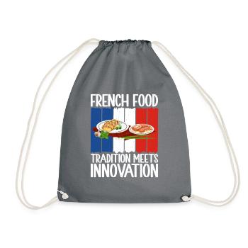 Cadeaux de cuisine française - Sac de sport léger - gris - Devant