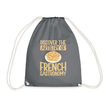 French Food Gifts - Drawstring Bag - grey - Front