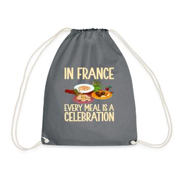 Cadeaux de cuisine française - Sac de sport léger - gris - Devant