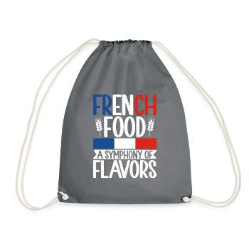 Cadeaux de cuisine française - Sac de sport léger - gris - Devant