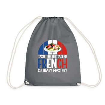 Cadeaux de cuisine française - Sac de sport léger - gris - Devant