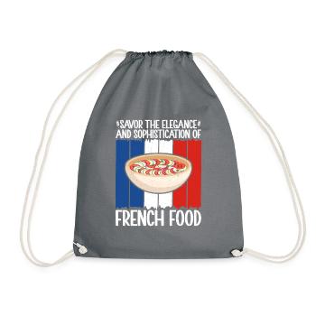 Cadeaux de cuisine française - Sac de sport léger - gris - Devant