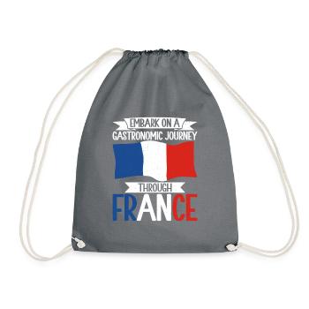 Cadeaux de cuisine française - Sac de sport léger - gris - Devant