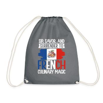 Cadeaux de cuisine française - Sac de sport léger - gris - Devant