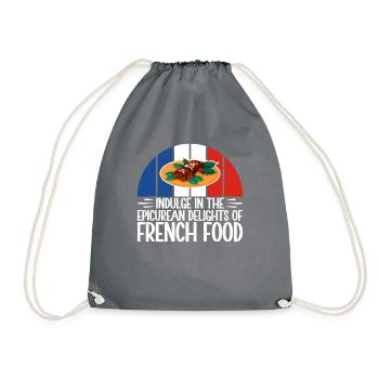 Cadeaux de cuisine française - Sac de sport léger - gris - Devant