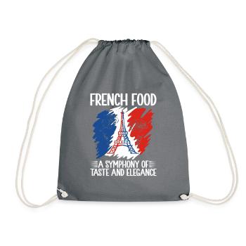 Cadeaux de cuisine française - Sac de sport léger - gris - Devant
