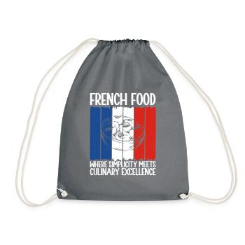 Cadeaux de cuisine française - Sac de sport léger - gris - Devant