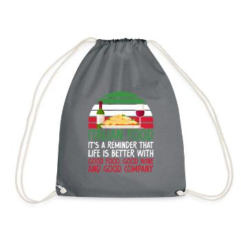 Cadeaux de cuisine italienne - Sac de sport léger - gris - Devant