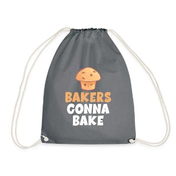 Cake Lover Cake Gift - Drawstring Bag - grey - Front