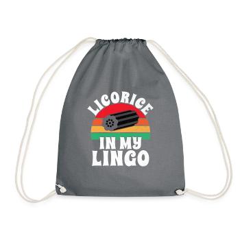 Licorice Gifts - Drawstring Bag - grey - Front