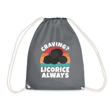 Licorice Gifts - Drawstring Bag - grey - Front