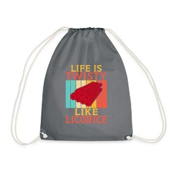 Cadeaux de réglisse - Sac de sport léger - gris - Devant