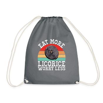 Licorice Gifts - Drawstring Bag - grey - Front
