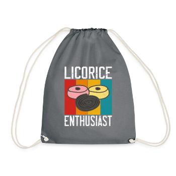 Licorice Gifts - Drawstring Bag - grey - Front