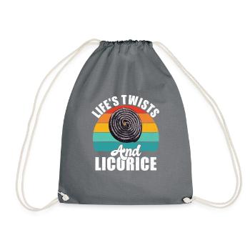 Licorice Gifts - Drawstring Bag - grey - Front