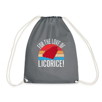Licorice Gifts - Drawstring Bag - grey - Front