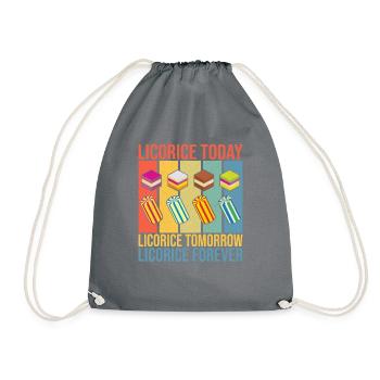 Licorice Gifts - Drawstring Bag - grey - Front
