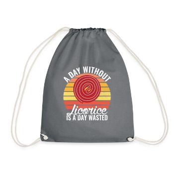 Licorice Gifts - Drawstring Bag - grey - Front