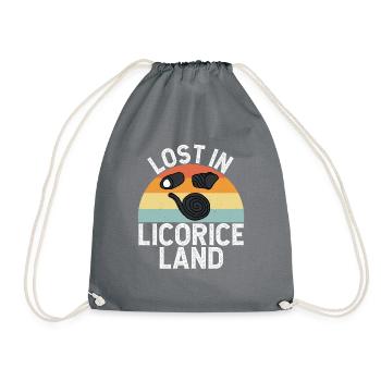 Licorice Gifts - Drawstring Bag - grey - Front