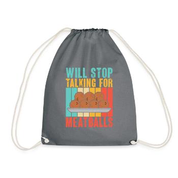 Cadeaux pour les amateurs de boulettes de viande - Sac de sport léger - gris - Devant