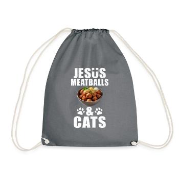 Meatball Lovers Gifts - Turnbeutel - Grau - Vorne