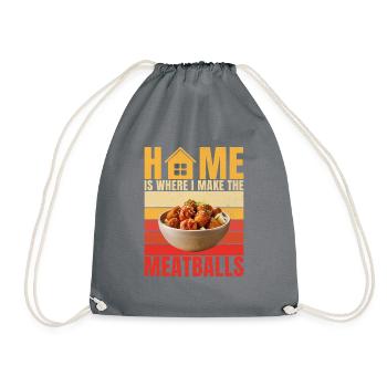 Cadeaux pour les amateurs de boulettes de viande - Sac de sport léger - gris - Devant
